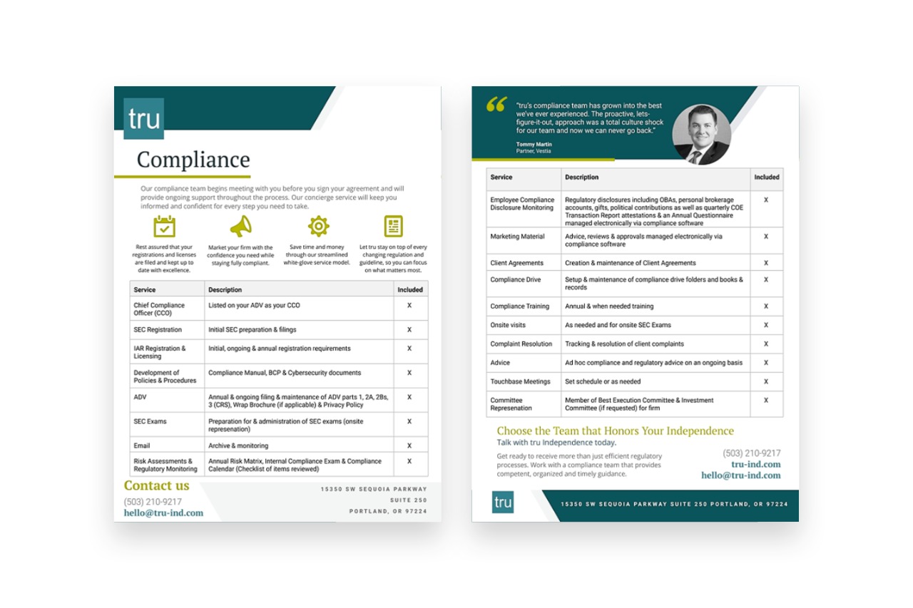 tru Independence Compliance Guide